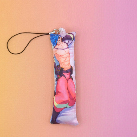 Firefighter Hunk Mini Dakimakura Phone Strap